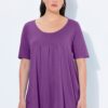 Μπλούζα κοντομάνικη σε γραμμή Α με πιέτες