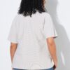 Μπλούζα oversized με γιακά και λαιμόκοψη V με στρας