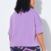 Μπλούζα  oversized με κοντά μανίκια και όρθιο γιακά