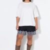 Μπλούζα oversized με κρόσσια από χάντρες στην πλάτη