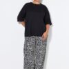 Μπλούζα oversized με κρόσσια από χάντρες στην πλάτη