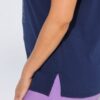 Μπλούζα oversized με λαιμόκοψη τουνίκ και τύπωμα με στρας
