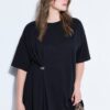 Μπλούζα oversized με μεταλλική λεπτομέρεια στη μέση