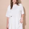 Μπλούζα oversized με μεταλλική λεπτομέρεια στη μέση