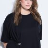 Μπλούζα oversized με μεταλλική λεπτομέρεια στη μέση