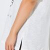 Μπλούζα oversized με στρογγυλή λαιμόκοψη και κοντά μανίκια