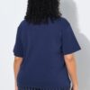 Μπλούζα oversized με στρογγυλή λαιμόκοψη και κοντά μανίκια
