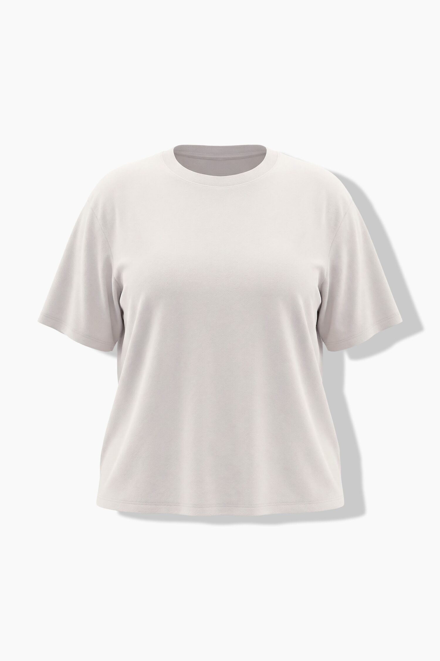 Μπλούζα oversized με στρογγυλή λαιμόκοψη και κοντά μανίκια