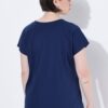 Μπλούζα oversized με τύπωμα και κοντά μανίκια