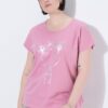 Μπλούζα oversized με τύπωμα και κοντά μανίκια