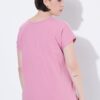 Μπλούζα oversized με τύπωμα και κοντά μανίκια