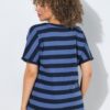 Μπλούζα ριγέ oversized με στρογγυλή λαιμόκοψη