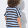Μπλούζα ριγέ oversized με στρογγυλή λαιμόκοψη