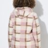 Μπουφάν teddy fleece, καρό με τσέπες