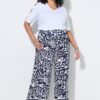 Παντελόνι με pull-on σε ίσια γραμμή με animal print