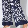 Παντελόνι με pull-on σε ίσια γραμμή με animal print
