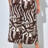 Παντελόνι με zebra print και μερικώς ελαστική μέση