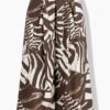 Παντελόνι με zebra print και μερικώς ελαστική μέση
