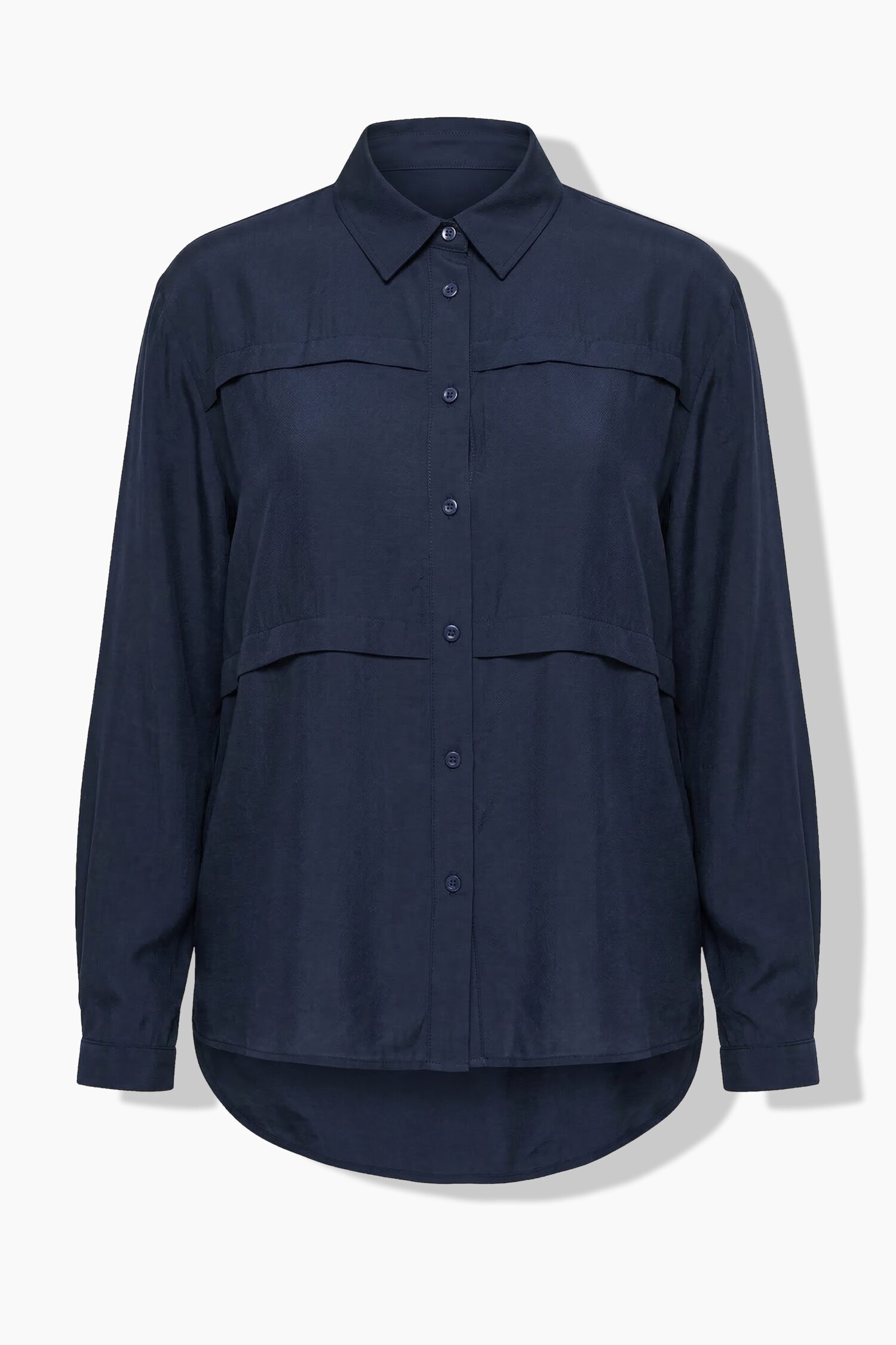 Πουκάμισο μακρυμάνικο oversized, ελαφρώς διάφανο
