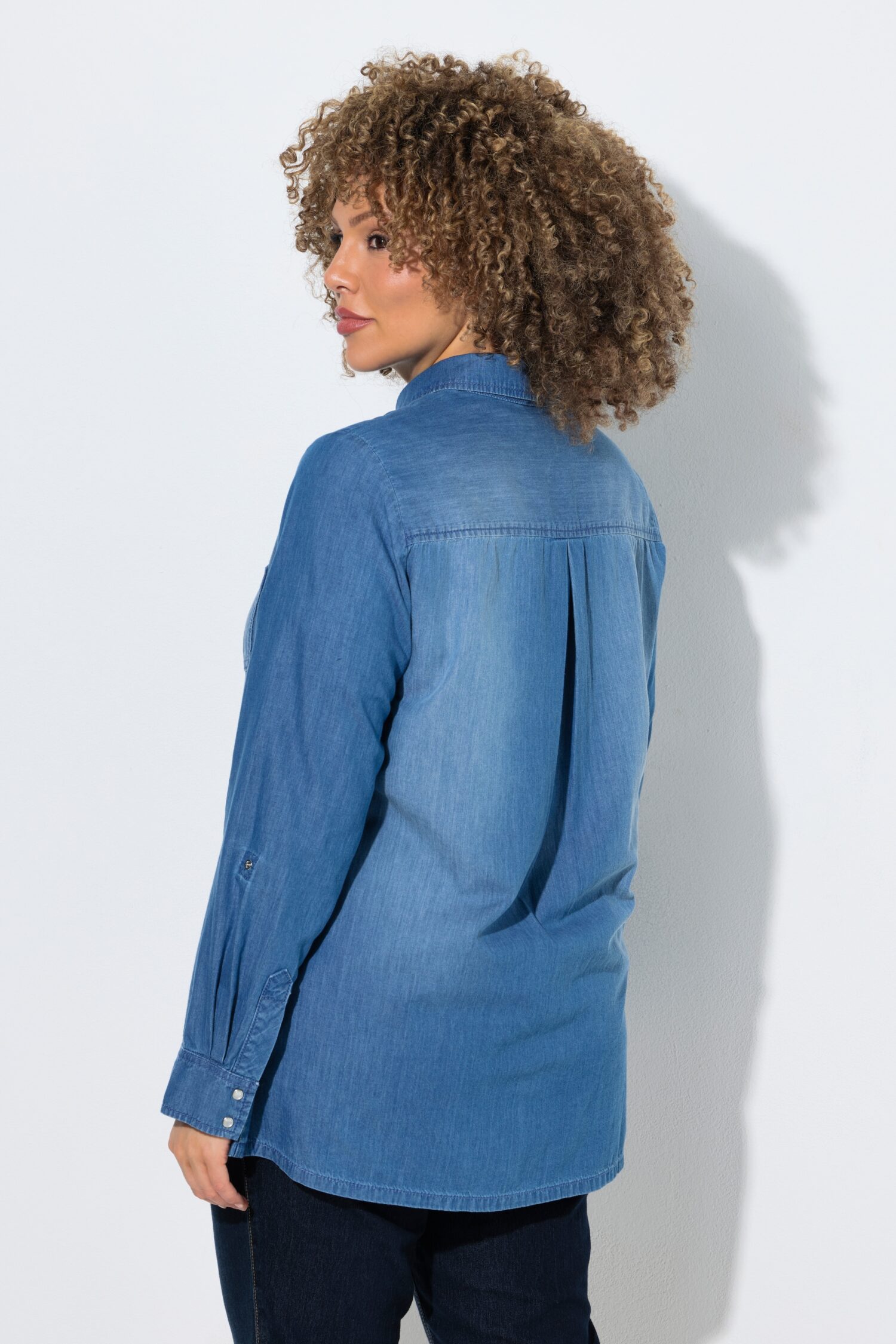 Πουκάμισο σε denim look με μακριά μανίκια