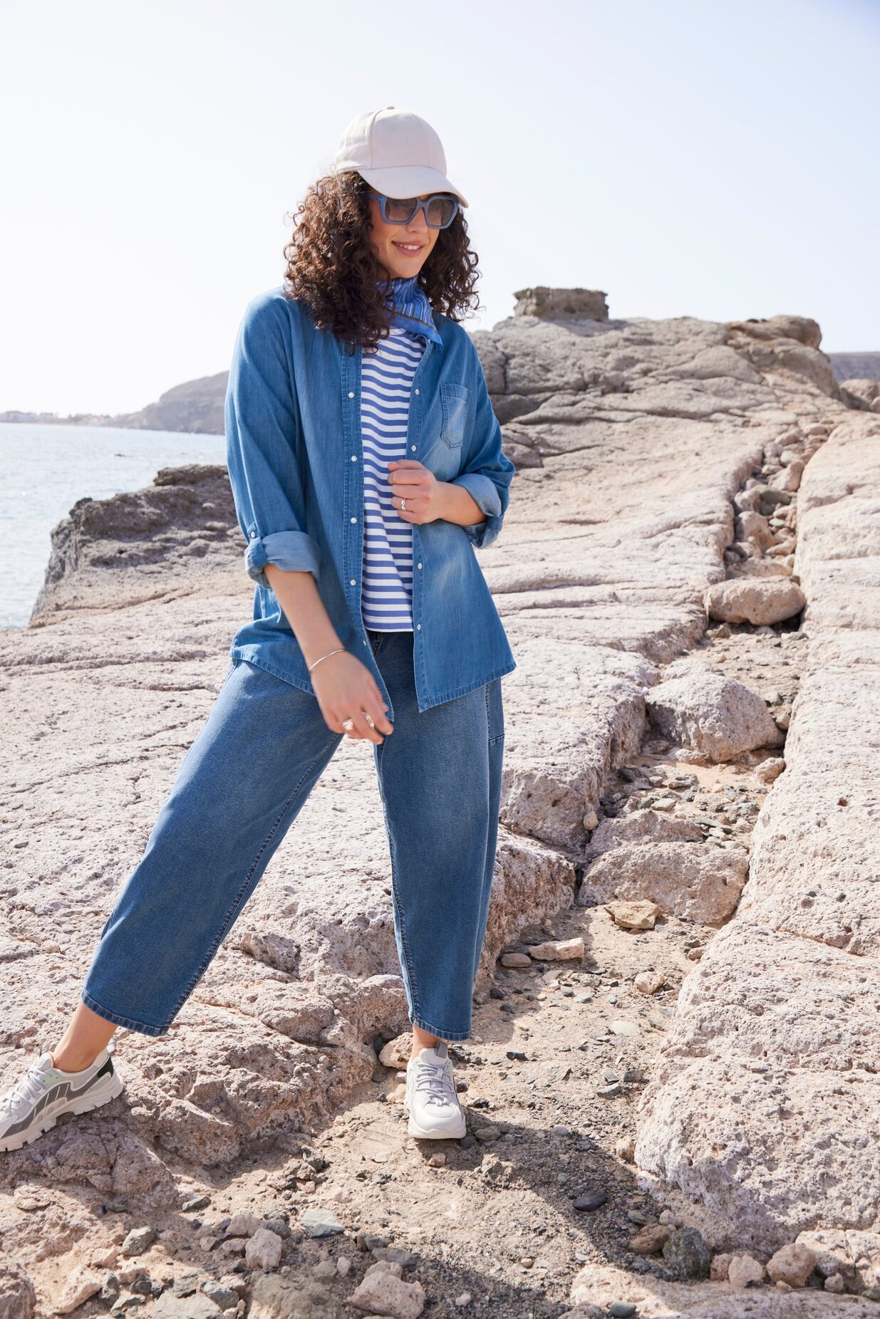 Πουκάμισο σε denim look με μακριά μανίκια