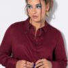 Πουκάμισο σε ίσια γραμμή με ελαφρώς στρογγυλεμένο τελείωμα