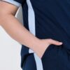 Πυτζάμες σετ με πλαϊνές ρίγες και κοντά μανίκια
