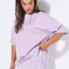 T-shirt oversized, από απαλό scuba ζέρσεϊ ύφασμα