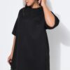 T-shirt oversized, από απαλό scuba ζέρσεϊ ύφασμα