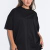 T-shirt oversized, από απαλό scuba ζέρσεϊ ύφασμα
