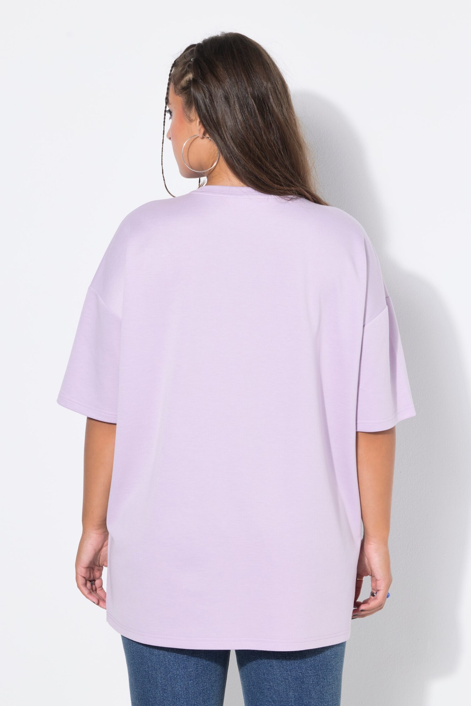 T-shirt oversized, από απαλό scuba ζέρσεϊ ύφασμα