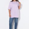 T-shirt oversized, από απαλό scuba ζέρσεϊ ύφασμα
