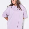 T-shirt oversized, από απαλό scuba ζέρσεϊ ύφασμα