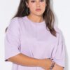 T-shirt oversized, από απαλό scuba ζέρσεϊ ύφασμα