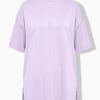 T-shirt oversized, από απαλό scuba ζέρσεϊ ύφασμα