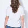 T-shirt oversized με κέντημα στο στήθος και κοντά μανίκια