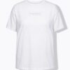 T-shirt oversized με κέντημα στο στήθος και κοντά μανίκια