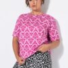 T-shirt oversized με σχέδιο paisley και χαμηλούς ώμους