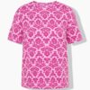 T-shirt oversized με σχέδιο paisley και χαμηλούς ώμους