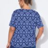 T-shirt oversized με σχέδιο paisley και χαμηλούς ώμους