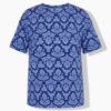 T-shirt oversized με σχέδιο paisley και χαμηλούς ώμους
