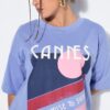 T-shirt oversized με τύπωμα CANNES
