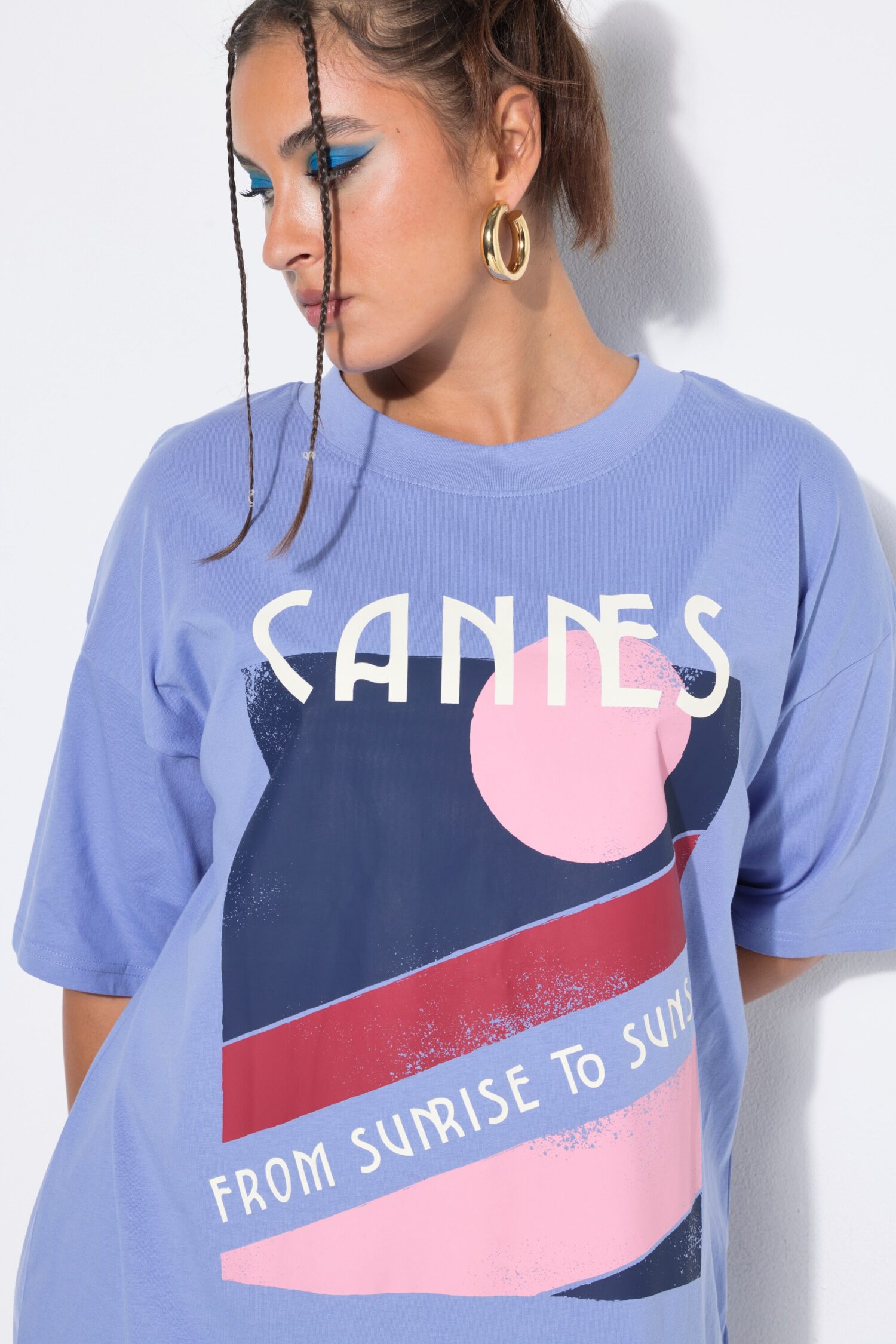 T-shirt oversized με τύπωμα CANNES