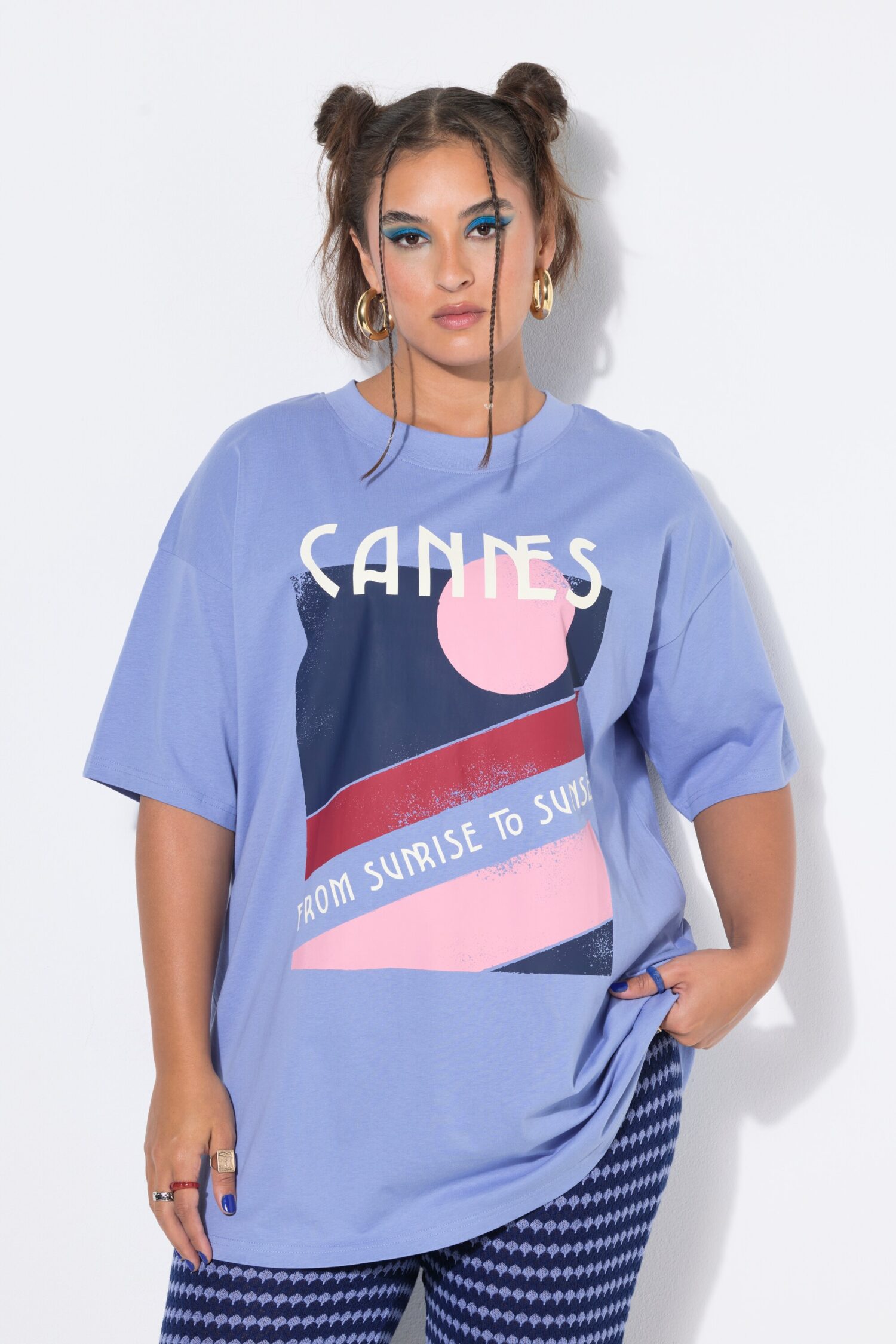 T-shirt oversized με τύπωμα CANNES