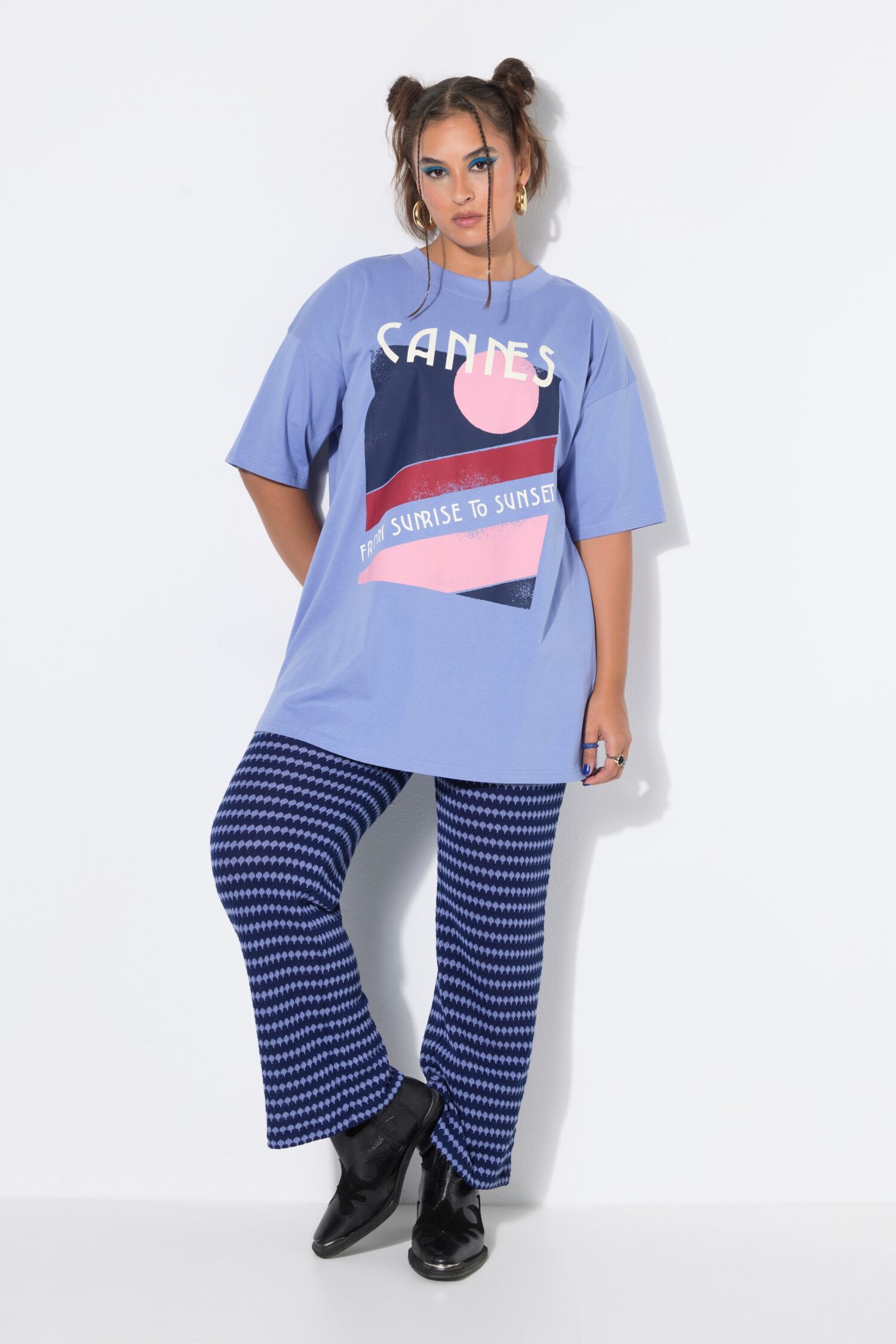 T-shirt oversized με τύπωμα CANNES