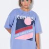 T-shirt oversized με τύπωμα CANNES