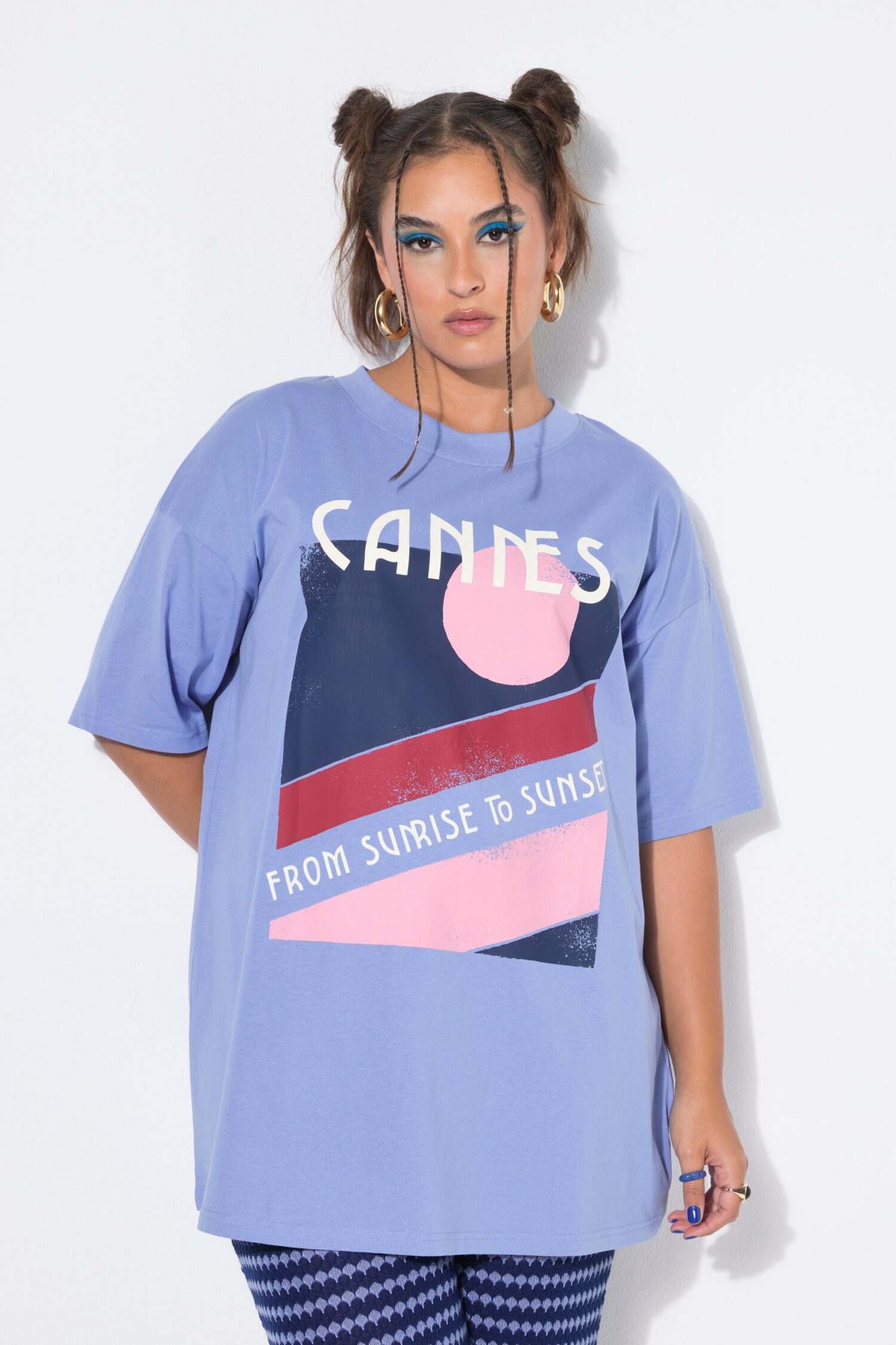 T-shirt oversized με τύπωμα CANNES