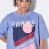 T-shirt oversized με τύπωμα CANNES