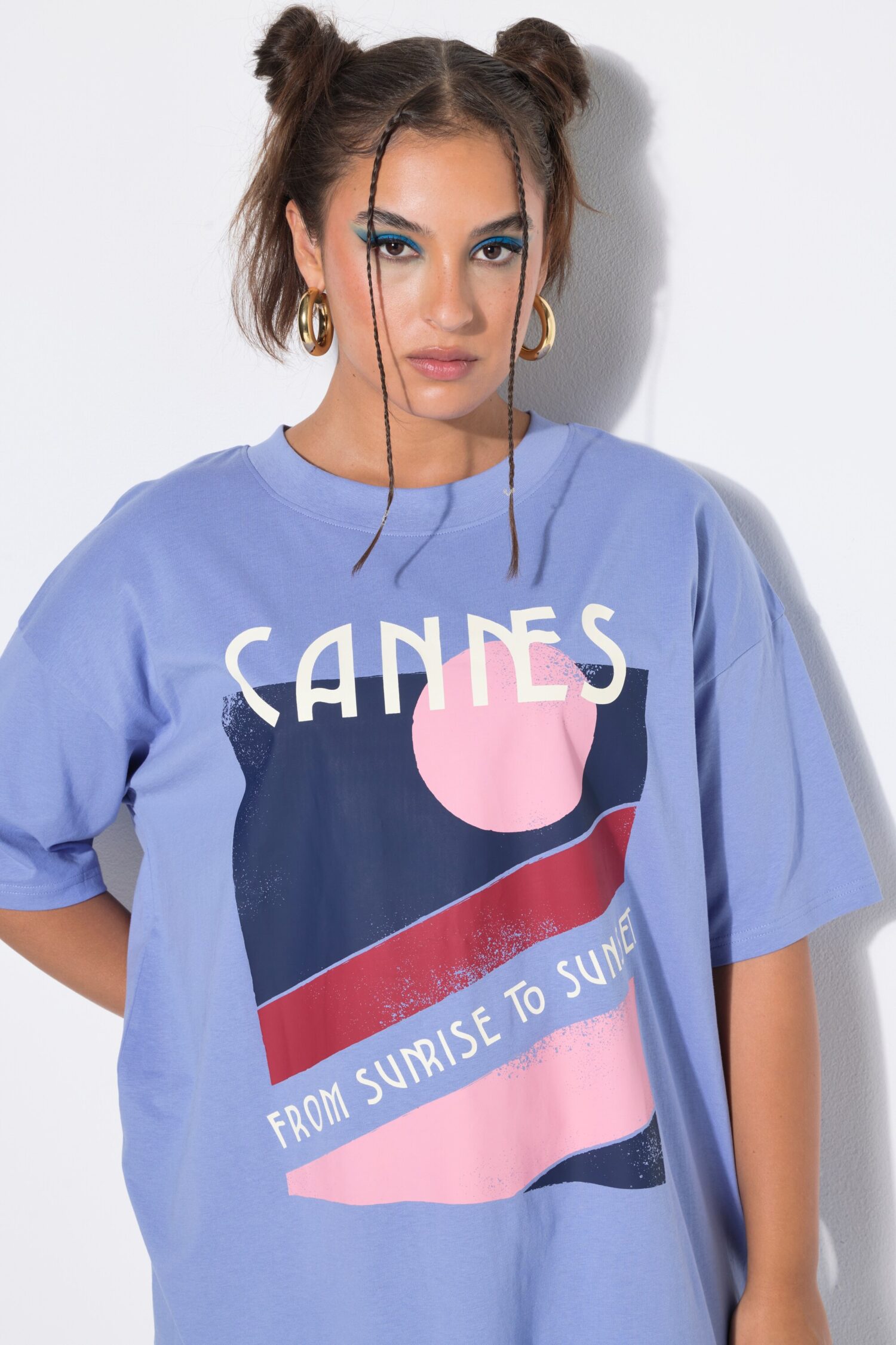 T-shirt oversized με τύπωμα CANNES