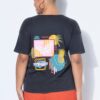 T-shirt oversized με τύπωμα και washed effect
